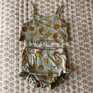 Wild Wawa Lemon Cropped Set (18 to 24 months)